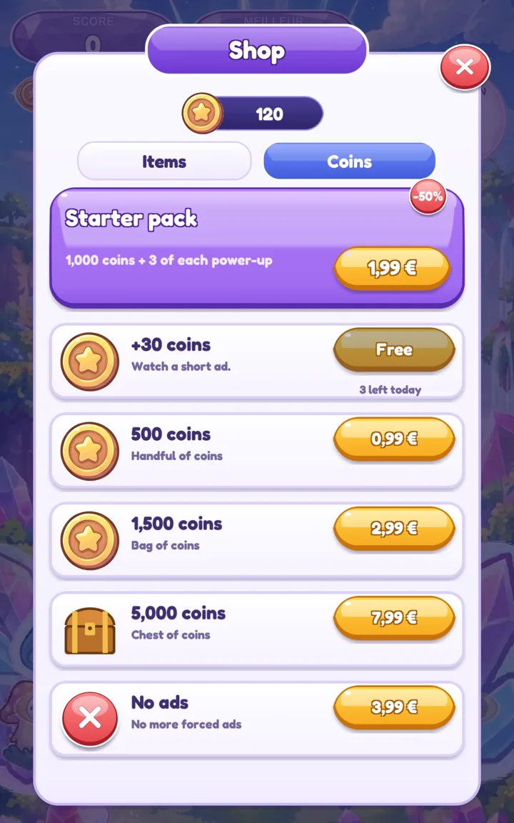 Coins shop